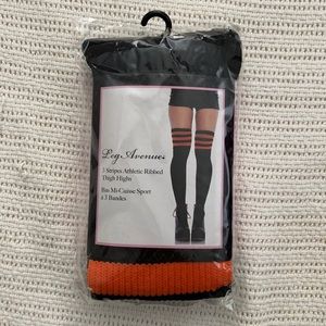 Athletic ribbed thigh highs